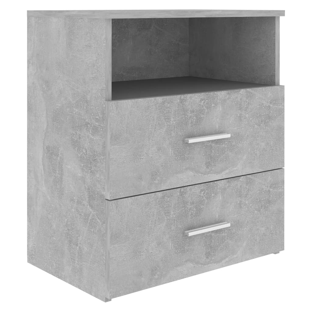 Mesas de cabeceira 2 pcs 50x32x60 cm cinzento-cimento