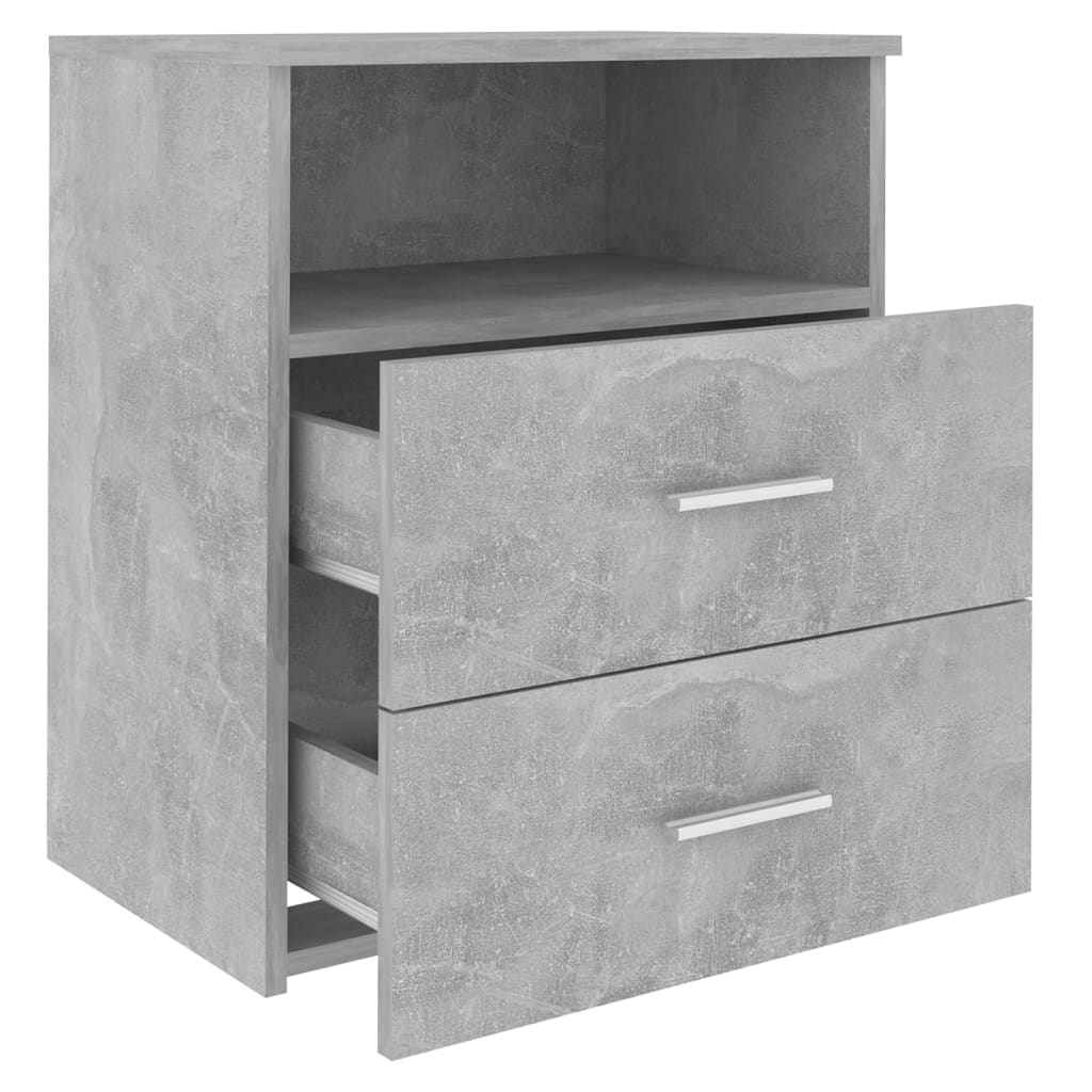 Mesas de cabeceira 2 pcs 50x32x60 cm cinzento-cimento