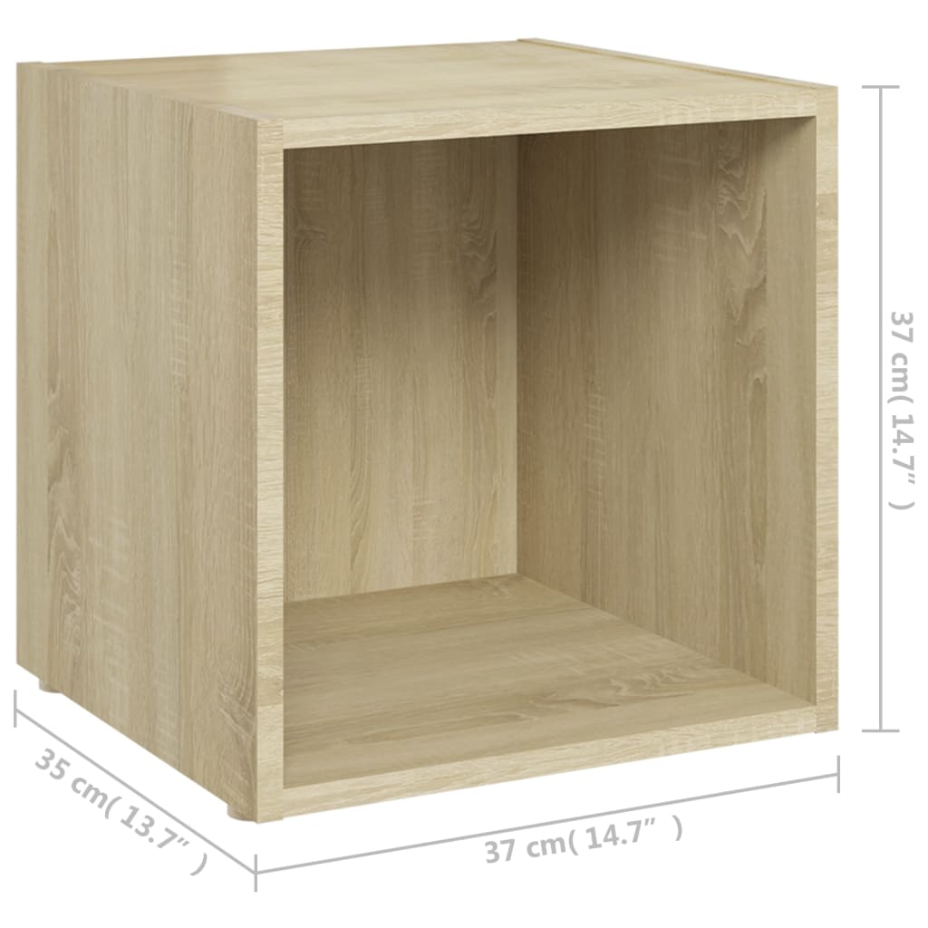 8 pcs conjunto móveis de TV derivados madeira carvalho sonoma