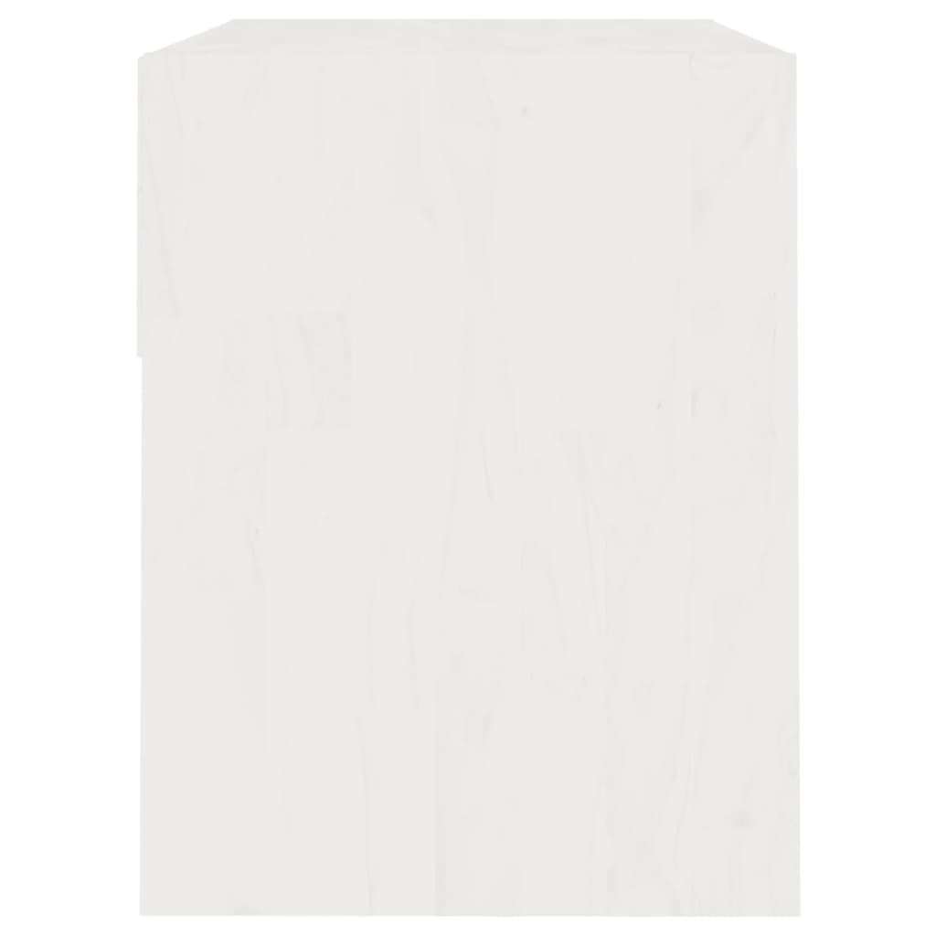 Bedside table 40x31x40 cm solid pine white