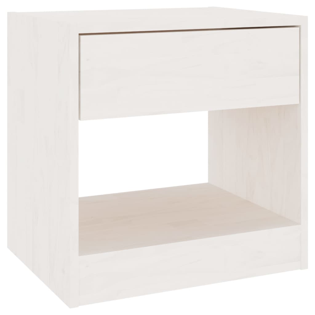 Bedside tables 2 pcs 40x31x40 cm solid pine white