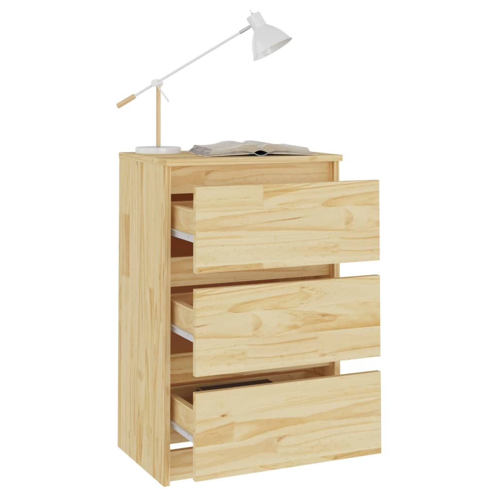 Bedside table 40x29.5x64 cm solid pine wood