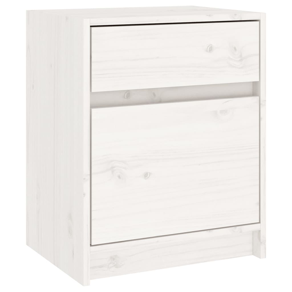 Bedside tables 2 pcs 40x31x50 cm solid pine white