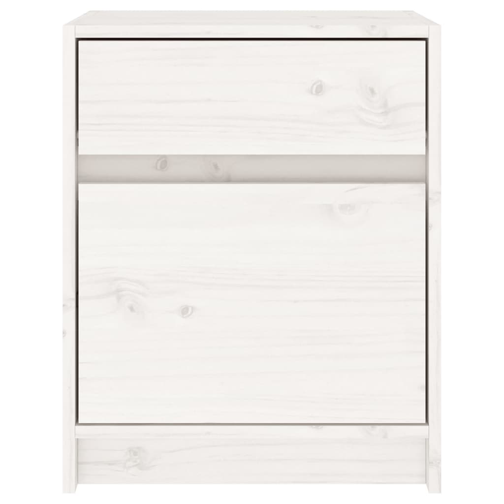 Bedside tables 2 pcs 40x31x50 cm solid pine white