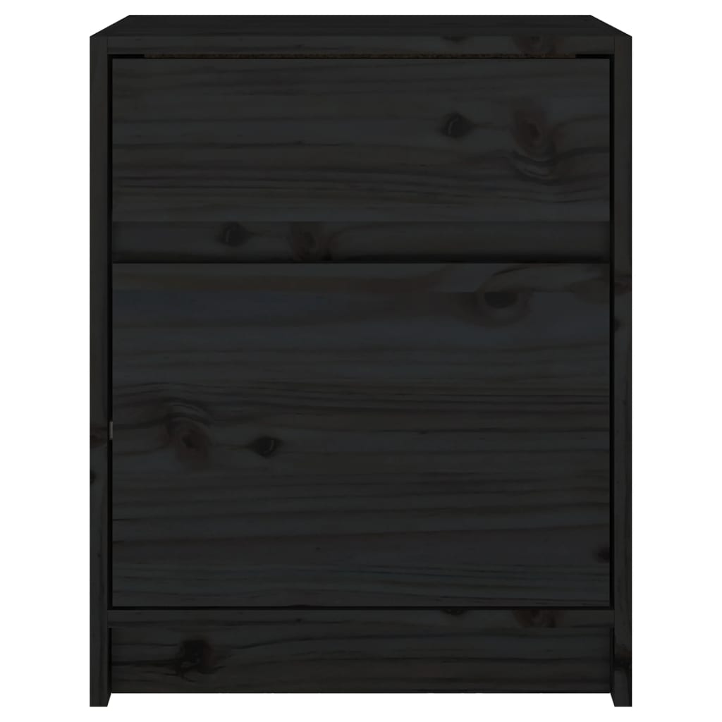 Bedside tables 2 pcs 40x31x50 cm solid pine black