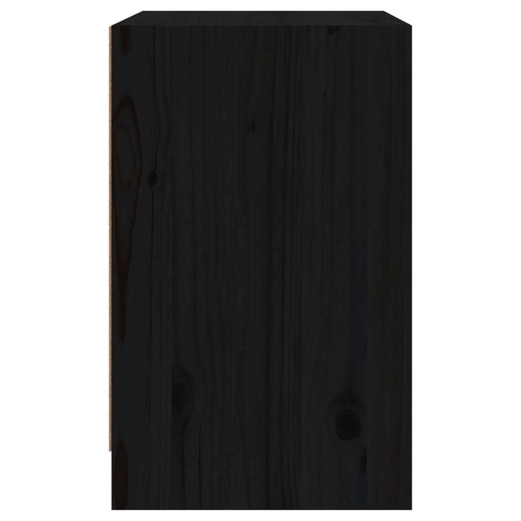 Bedside tables 2 pcs 40x31x50 cm solid pine black