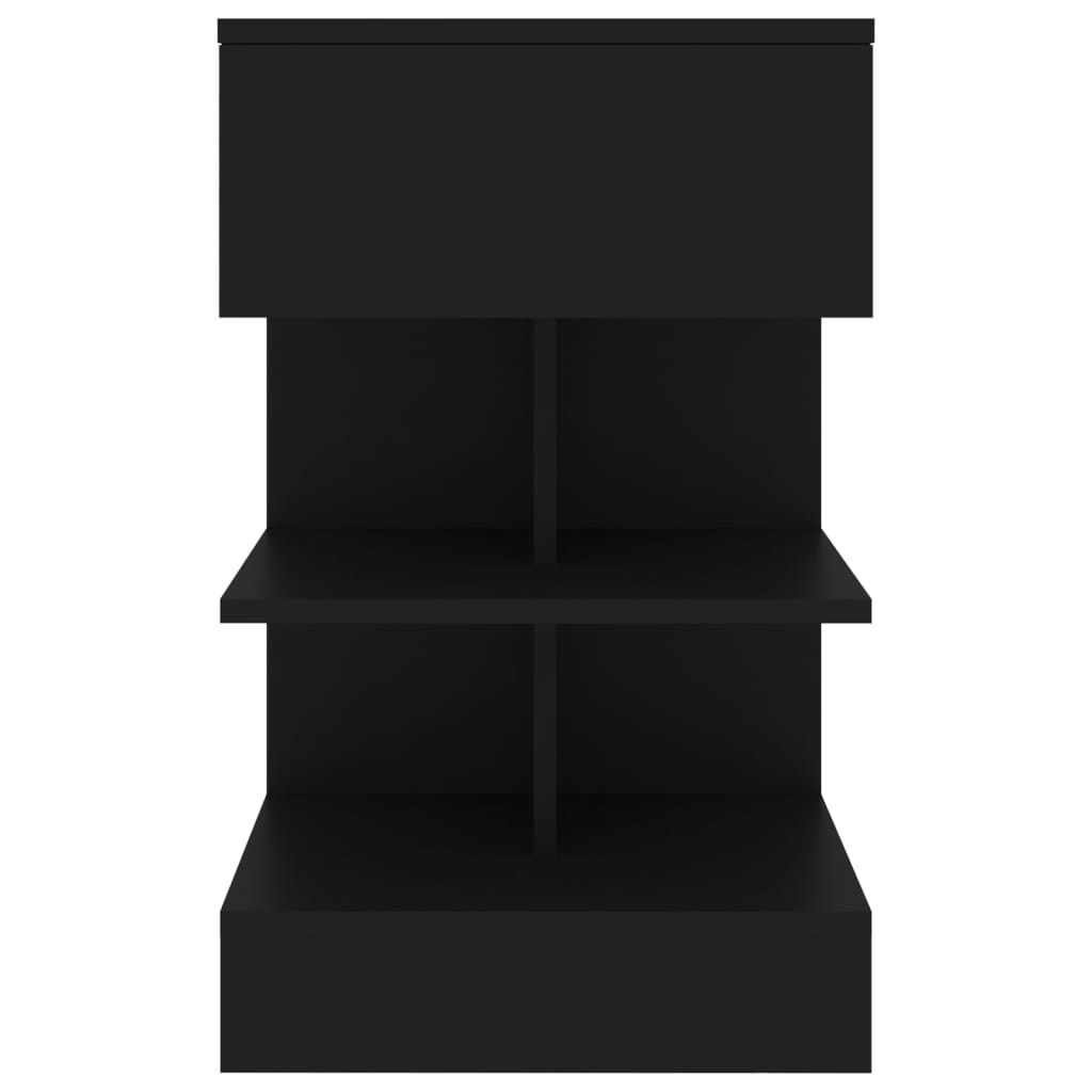 Bedside tables 2 pcs 40x35x65 cm black