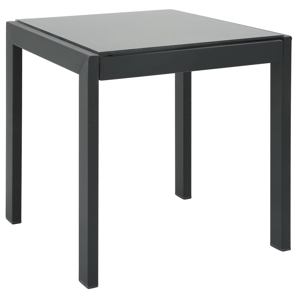 Sun loungers with table 2 pcs textilene and steel
