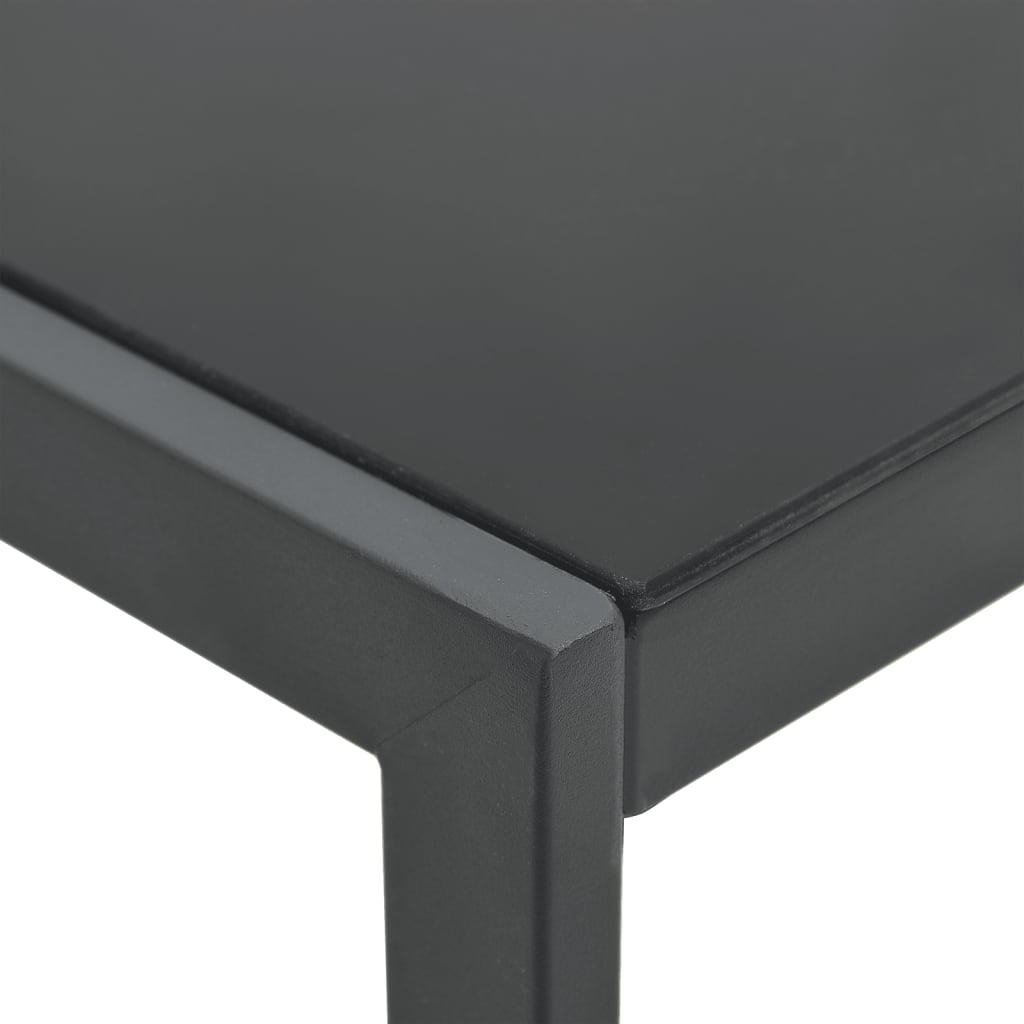 Sun loungers with table 2 pcs textilene and steel