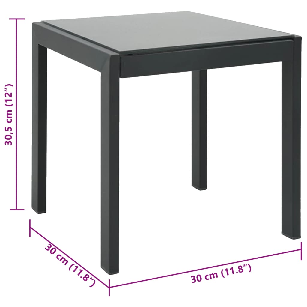 Sun loungers with table 2 pcs textilene and steel