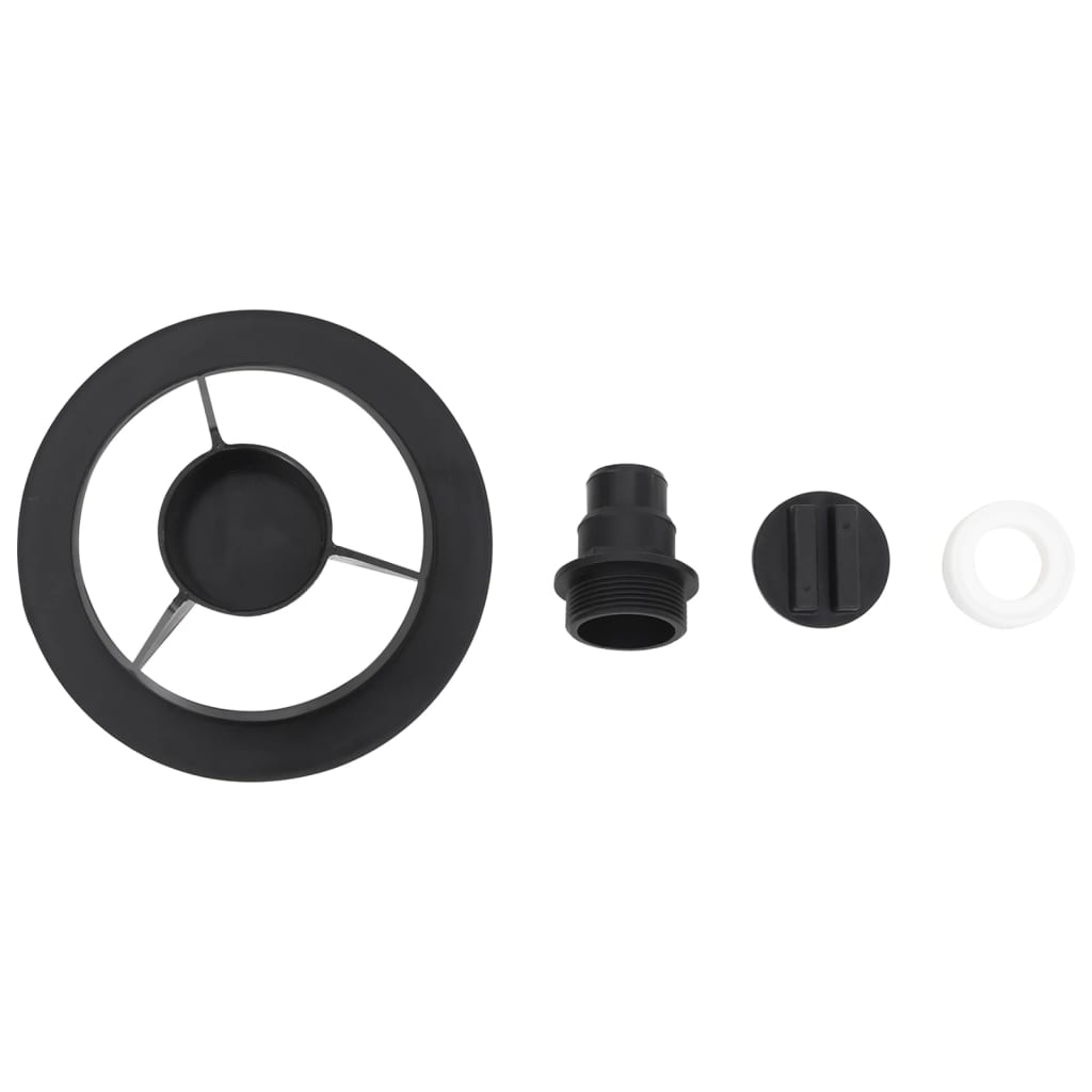 Sand filter for swimming pool with 6-way valve black