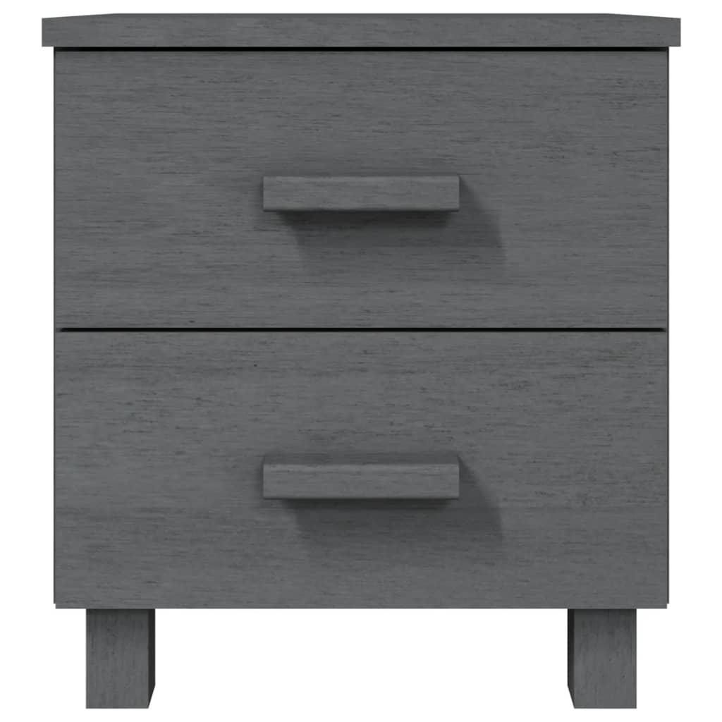 Mesa de cabeceira HAMAR 40x35x44,5 cm pinho maciço cinza-escuro