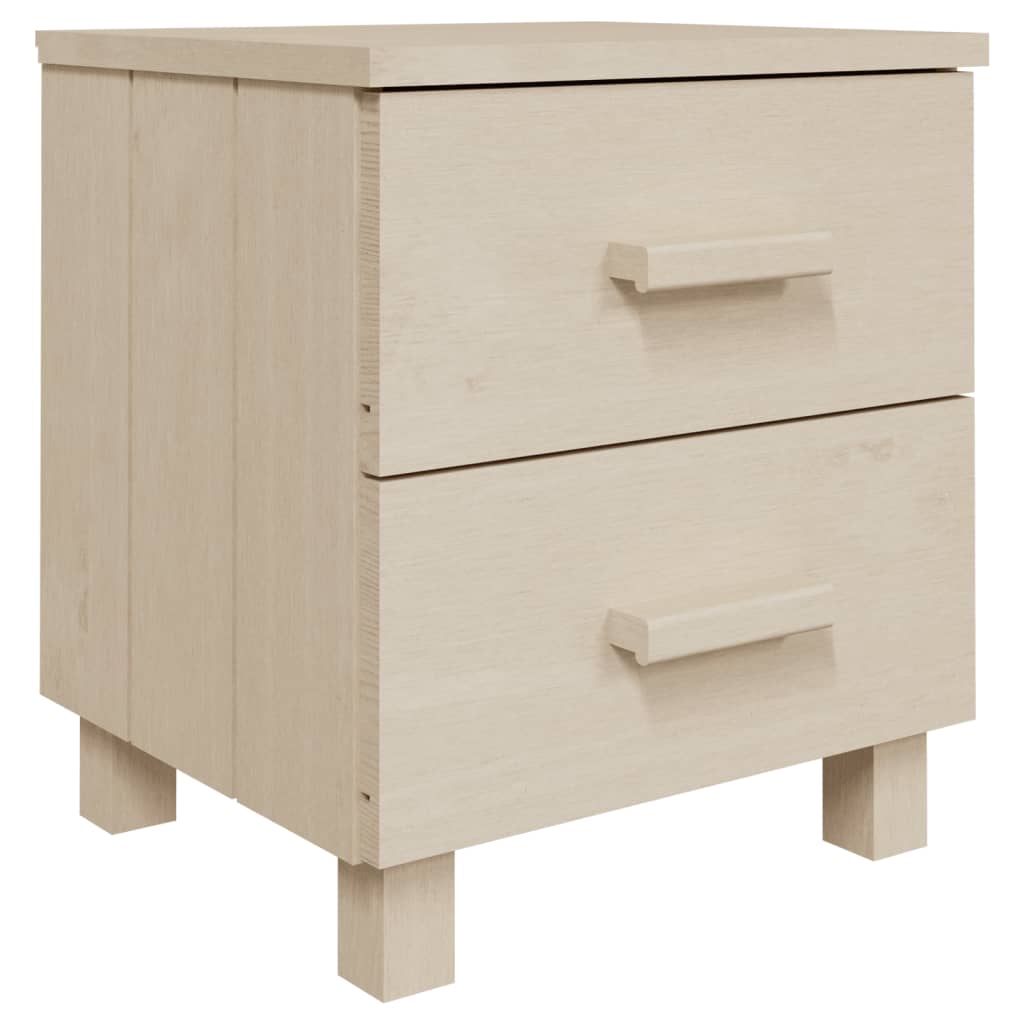 HAMAR 2-piece bedside tables 40x35x44.5 solid pine honey brown