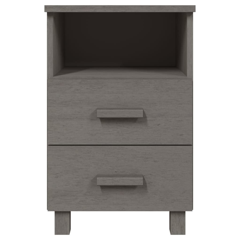 HAMAR bedside table 40x35x62 cm solid pine light grey