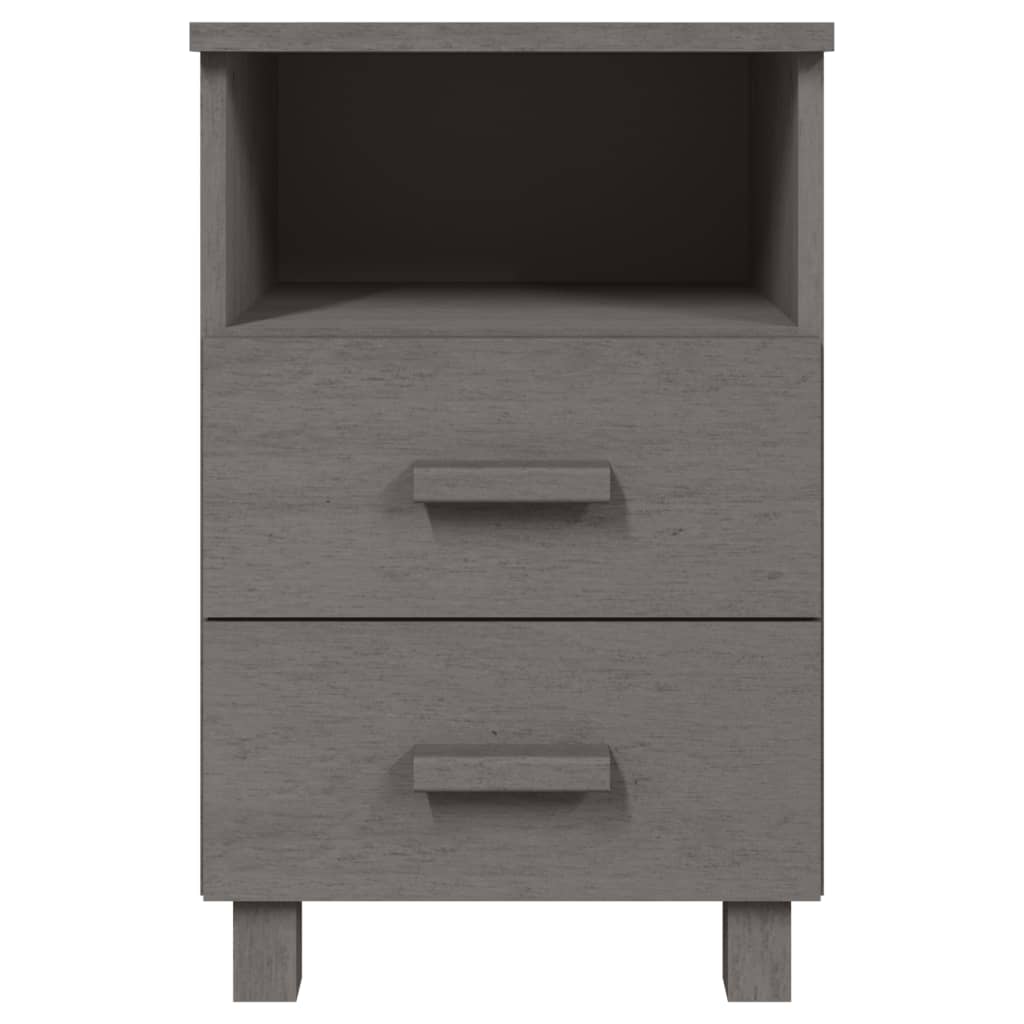 HAMAR bedside tables 2 pcs 40x35x62cm solid pine light grey