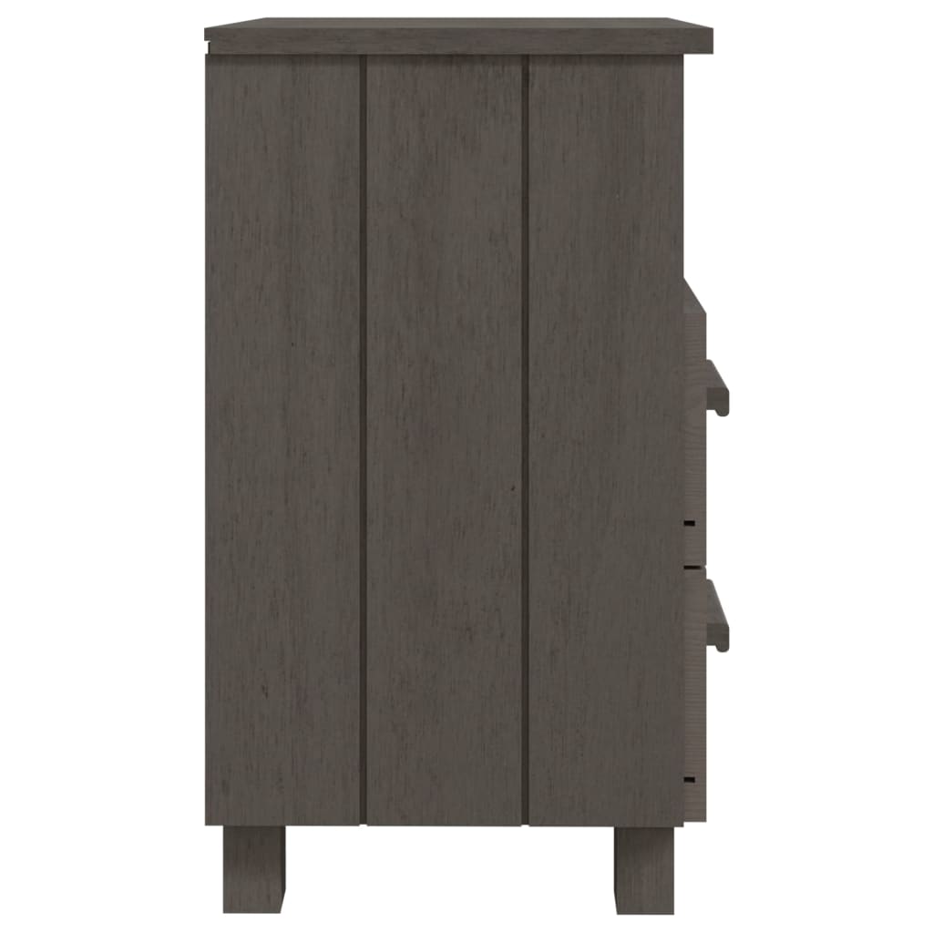 HAMAR bedside tables 2 pcs 40x35x62cm solid pine light grey