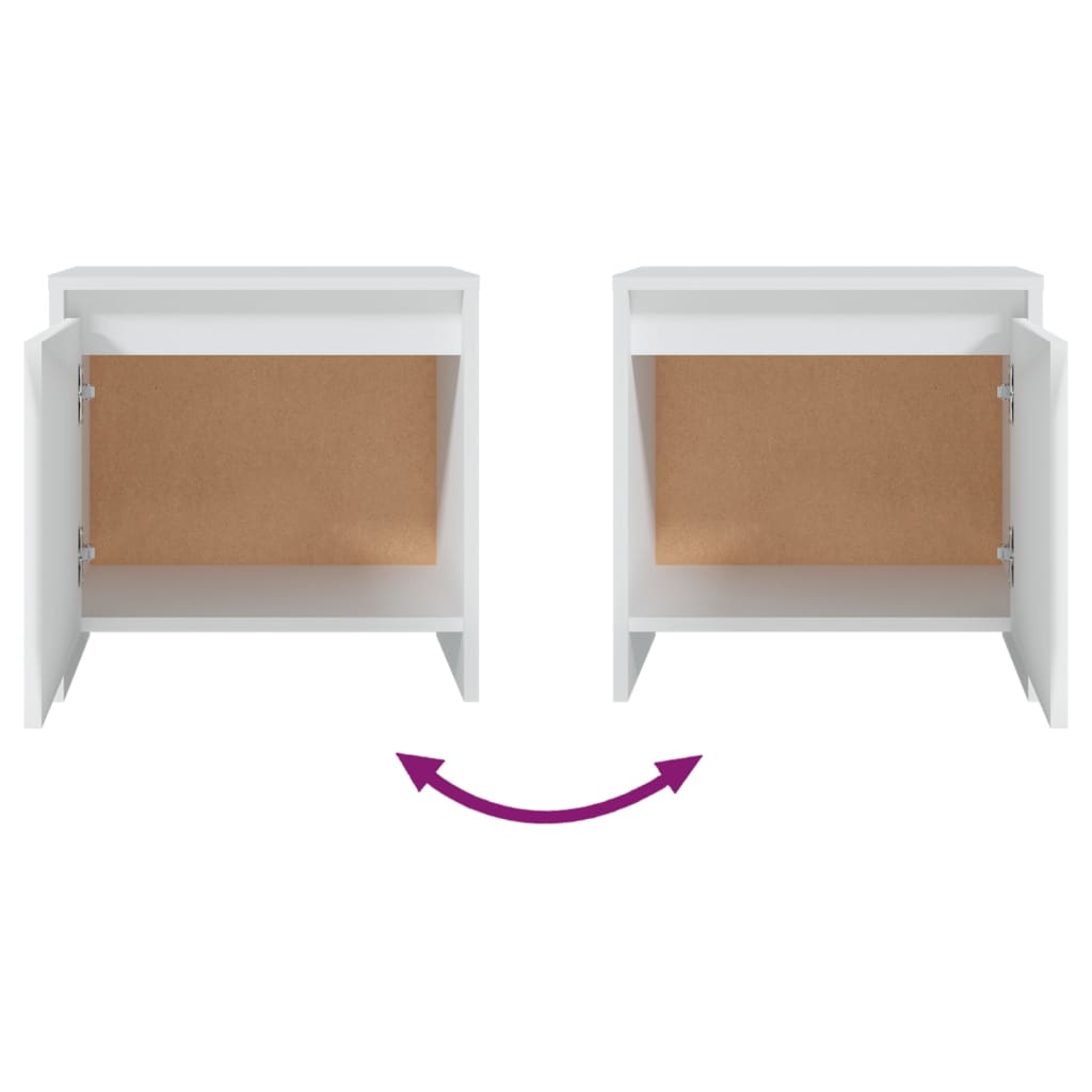 Mesa de cabeceira 45x34x44,5 cm aglomerado branco