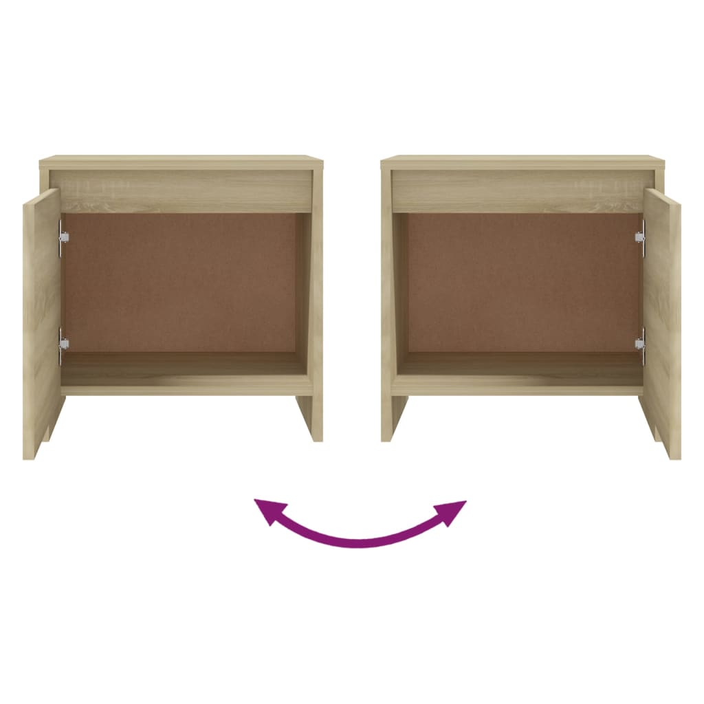 Mesa cabeceira 45x34x44,5cm derivados madeira carvalho sonoma