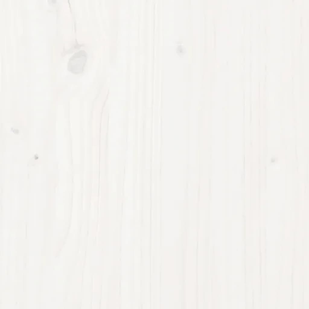 Bedside table 35x34x32 cm solid pine wood white