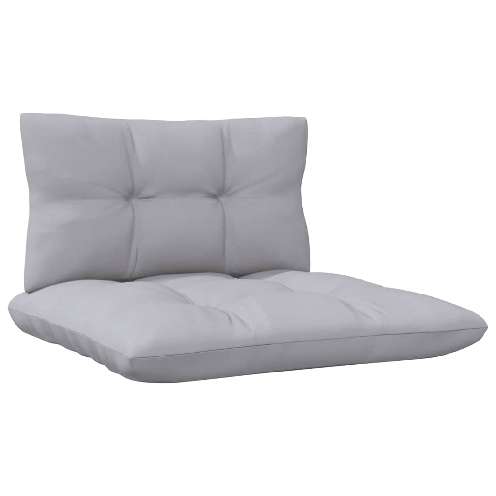 8 pcs conjunto lounge de jardim + almofadões cinza pinho