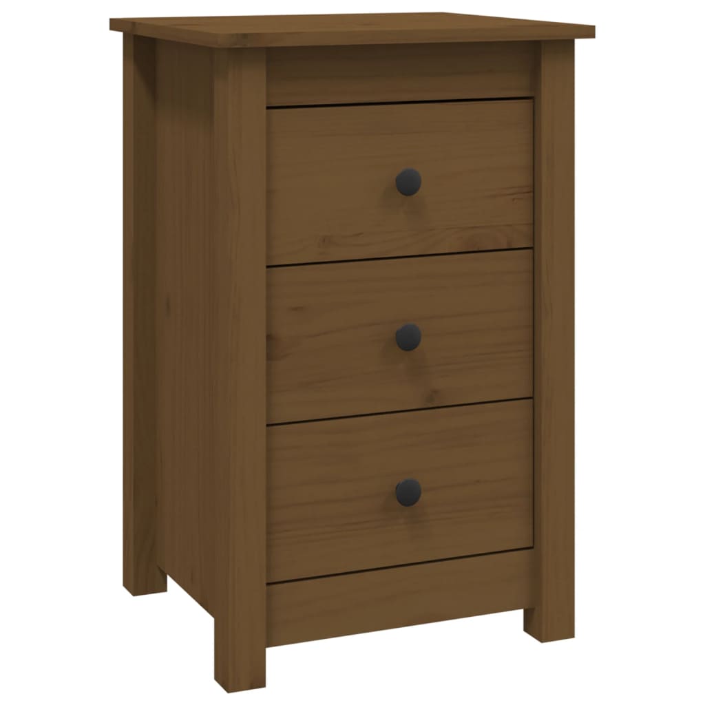 Bedside tables 2pcs 40x35x61.5 cm solid pine honey brown