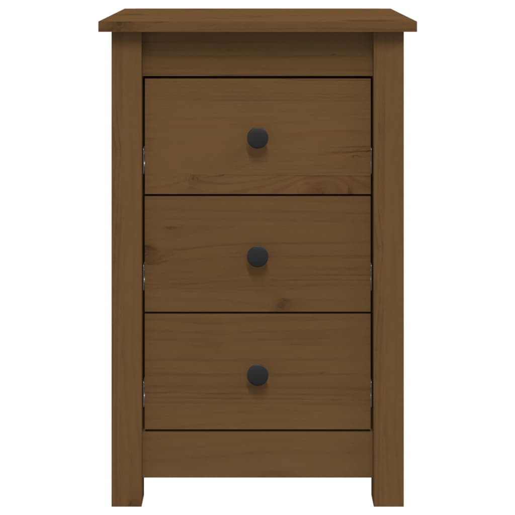 Bedside tables 2pcs 40x35x61.5 cm solid pine honey brown