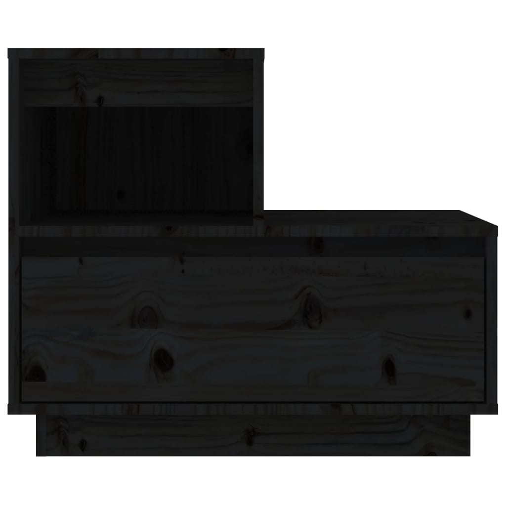 Bedside tables 2 pcs 60x34x51 cm solid pine black