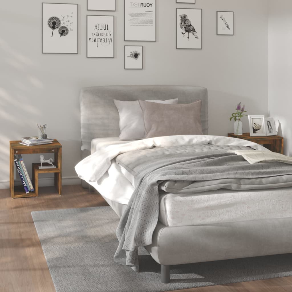 Bedside tables 2 pcs 40x30x40 cm smoked oak wood