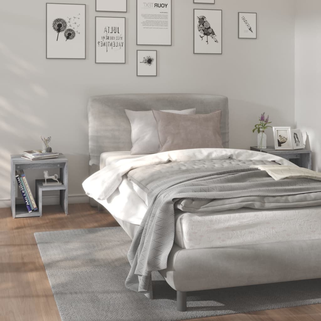 Bedside tables 2 pcs 40x30x40 cm wood processed Sonoma grey