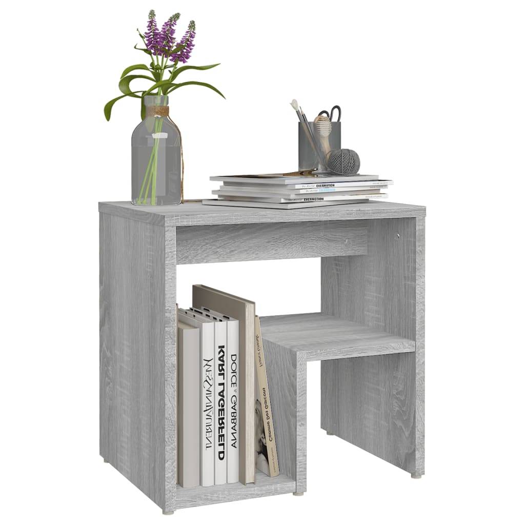 Bedside tables 2 pcs 40x30x40 cm wood processed Sonoma grey