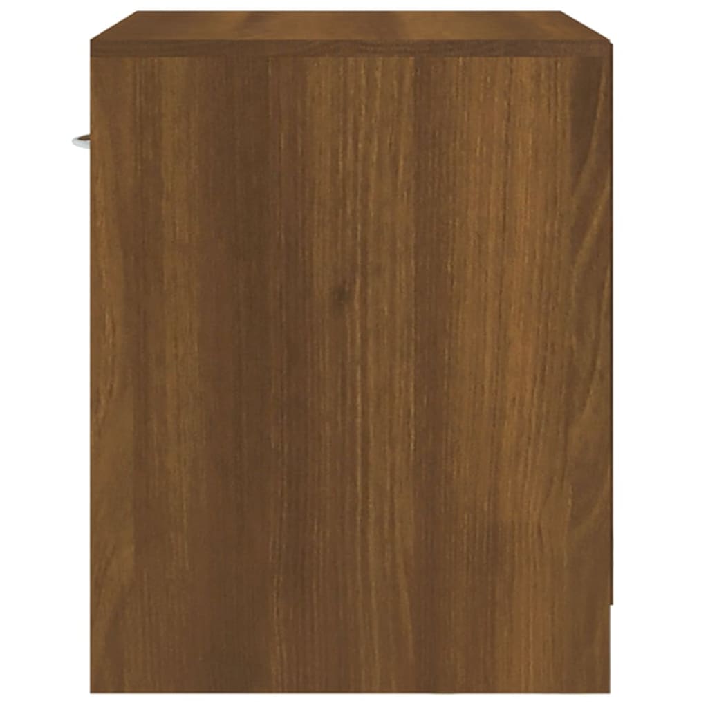 Bedside tables with drawer 2 pcs brown oak