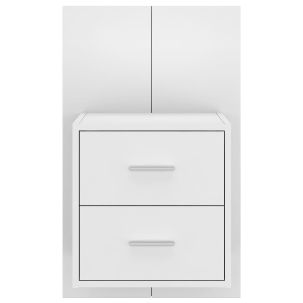 Wall Mounted Bedside Table White