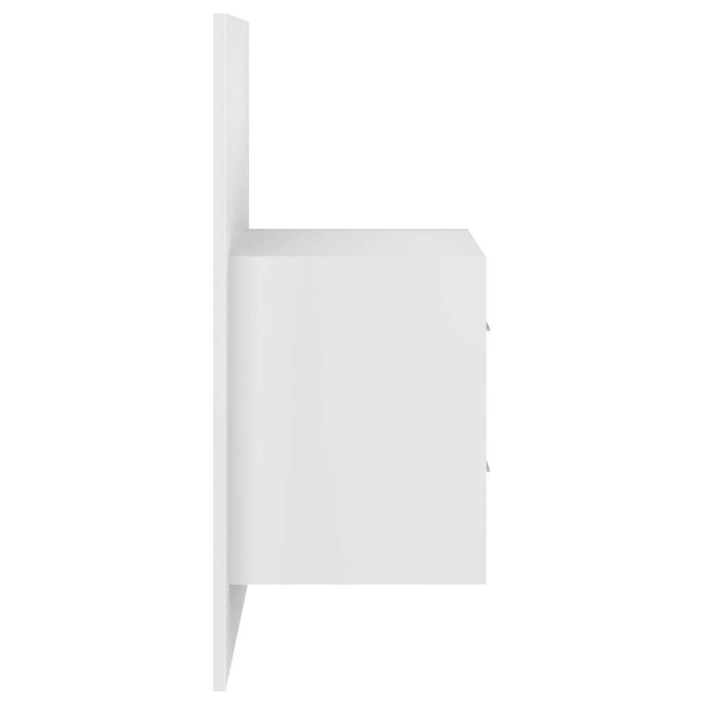 Wall Mounted Bedside Table White