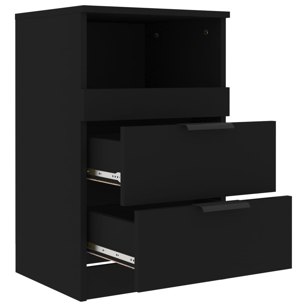 Mesa de cabeceira madeira processada preto