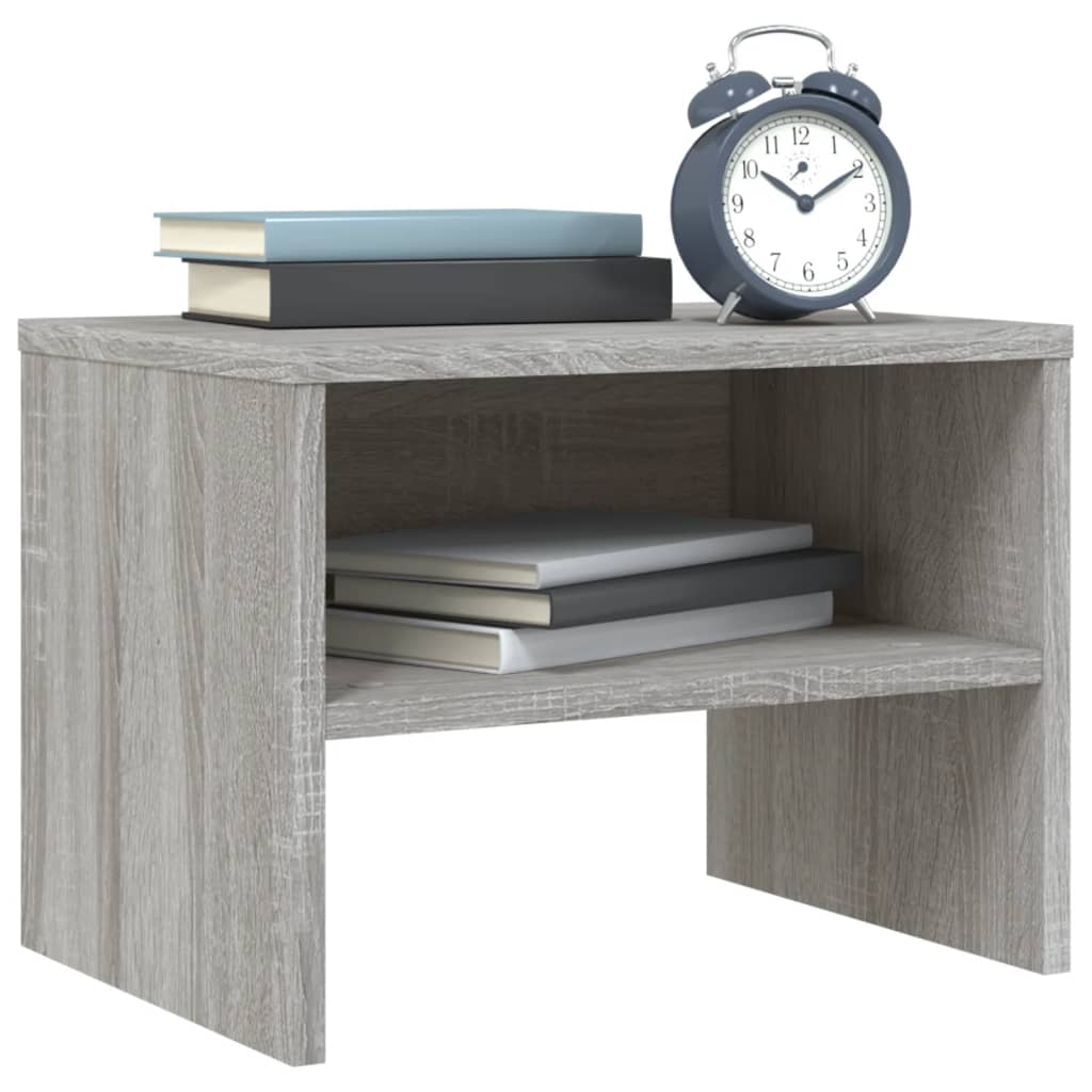 Bedside table 2 pcs 40x30x30 cm wood derivatives gray sonoma
