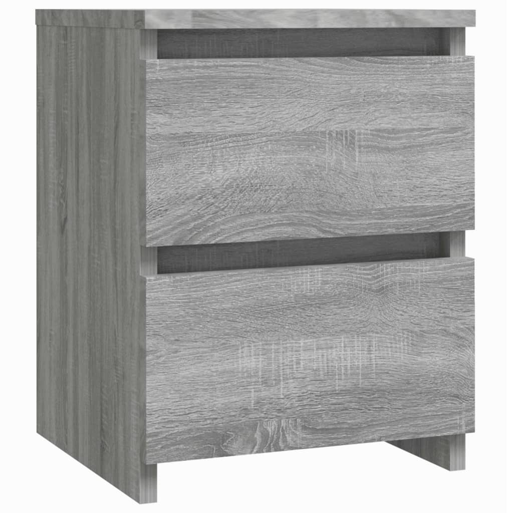 Bedside table 2pcs 30x30x40 cm processed sonoma wood gray