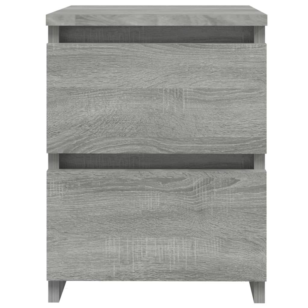Bedside table 2pcs 30x30x40 cm processed sonoma wood gray