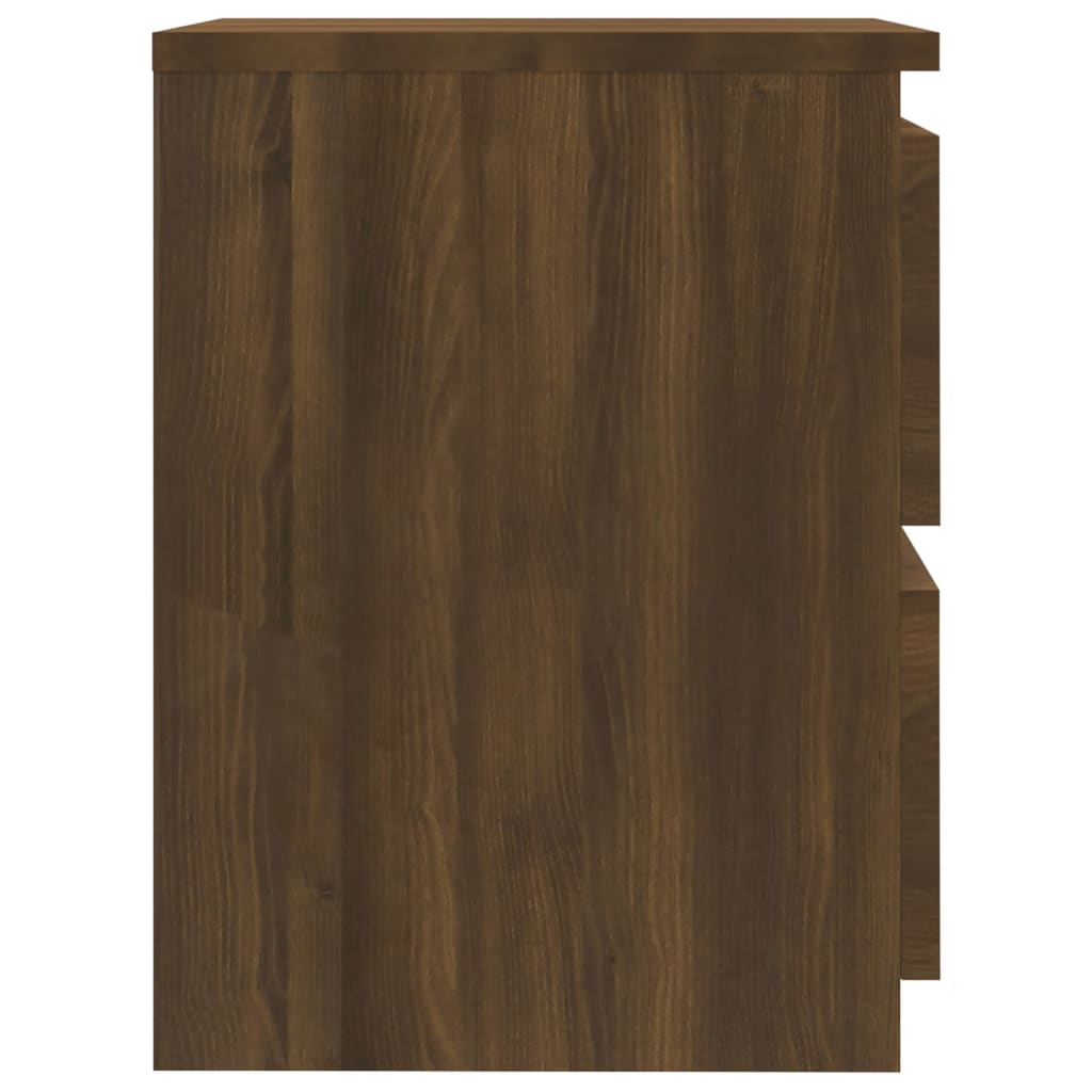 Bedside table 2pcs 30x30x40cm derived from brown oak wood