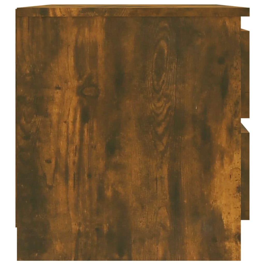 Bedside table 2pcs 50x39x43.5cm derived from smoked oak wood