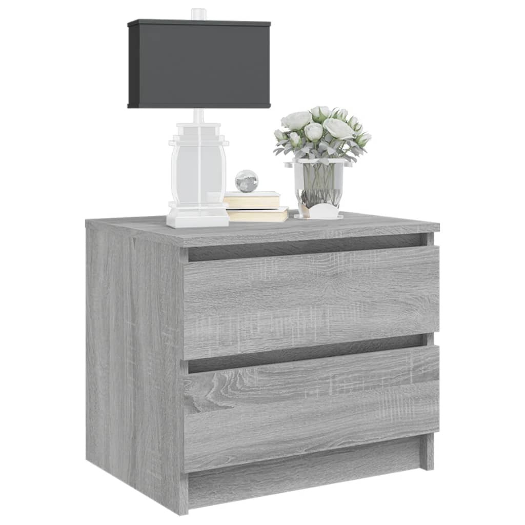 Bedside table 50x39x43.5 cm processed wood Sonoma gray