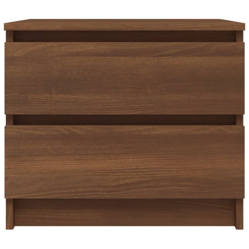 Bedside table 50x39x43.5cm brown oak wood derivatives