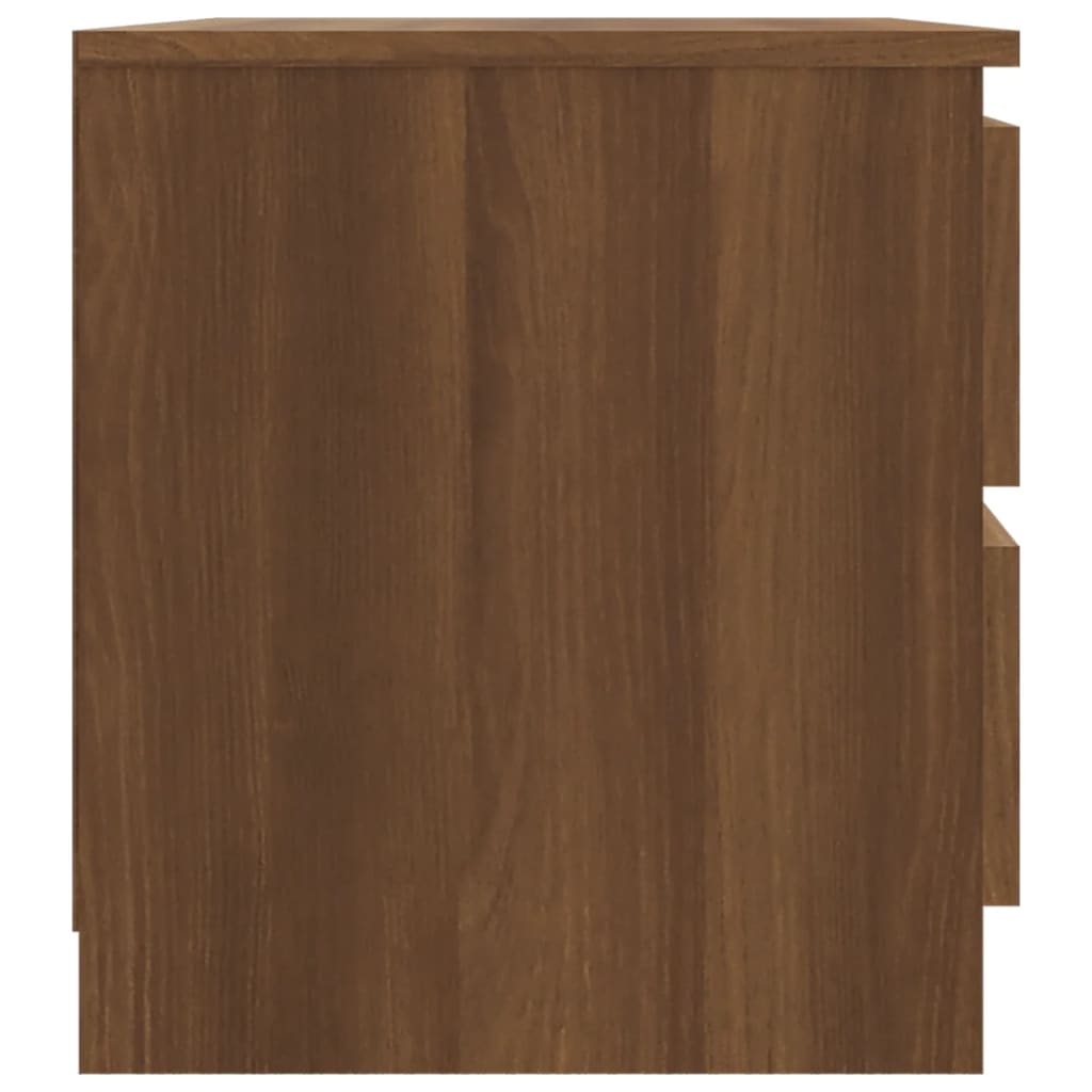 Bedside table 50x39x43.5cm brown oak wood derivatives