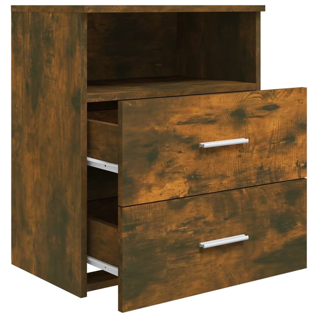 Mesa de cabeceira 50x32x60 cm cor carvalho fumado