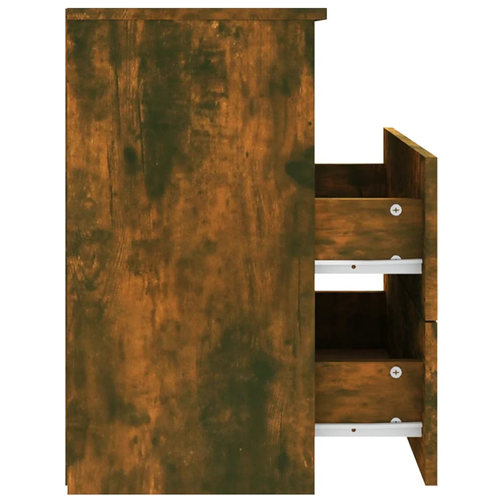 Mesa de cabeceira 50x32x60 cm cor carvalho fumado