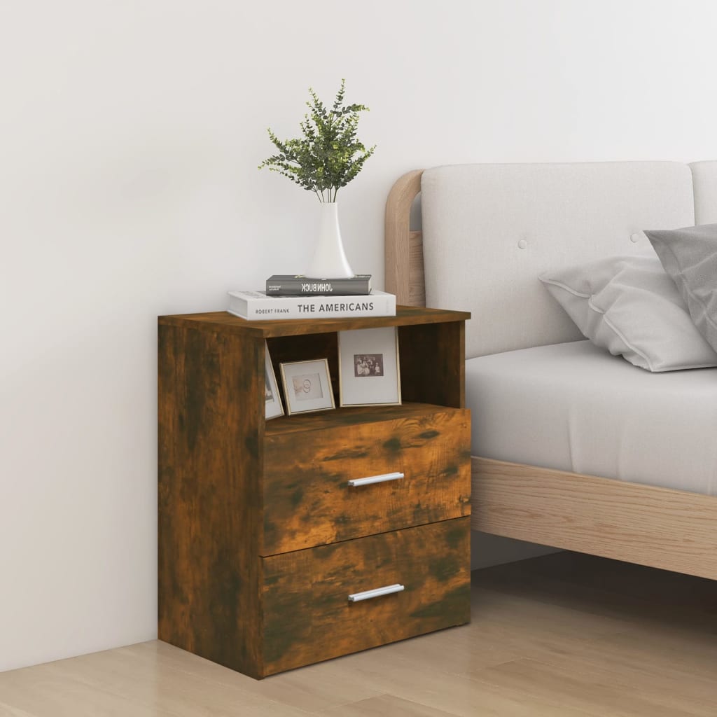Bedside tables 2 pcs 50x32x60 cm smoked oak color