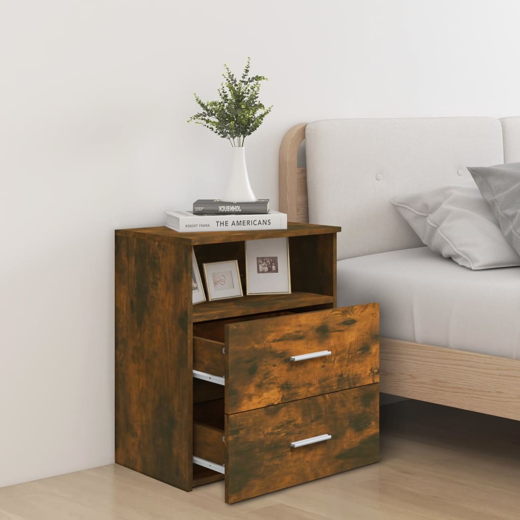 Bedside tables 2 pcs 50x32x60 cm smoked oak color