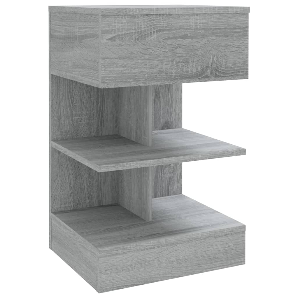 Bedside table 2pcs 40x35x65cm wood derivative grey sonoma