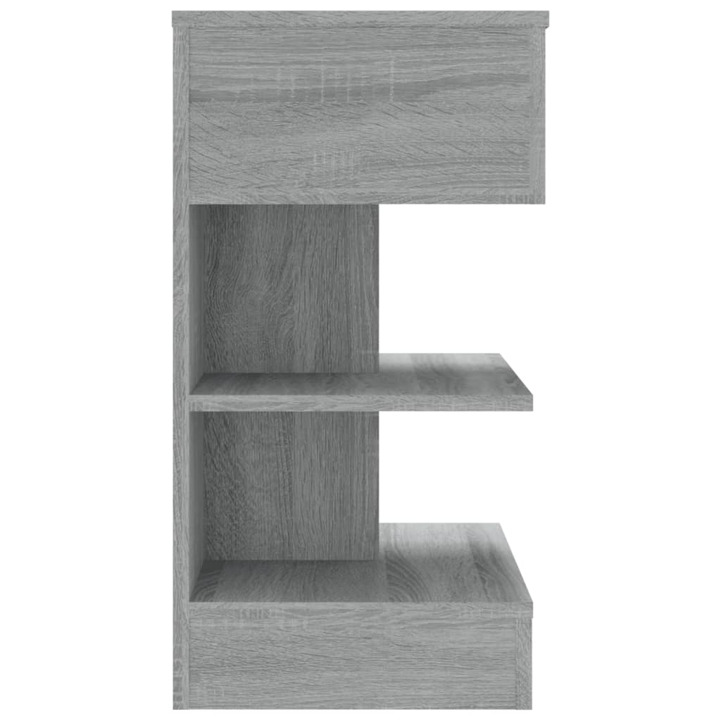Bedside table 2pcs 40x35x65cm wood derivative grey sonoma