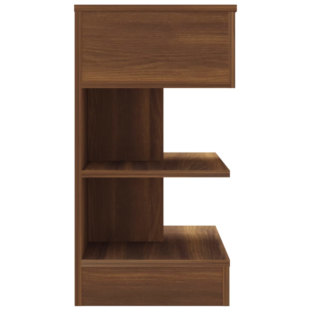 Bedside table 2pcs 40x35x65cm derived from brown oak wood
