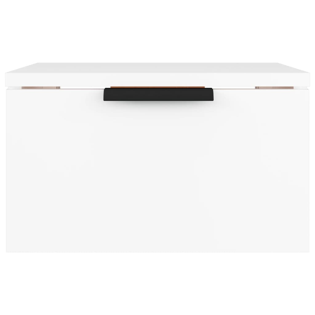 Bedside table wall mount 34x30x20 cm white